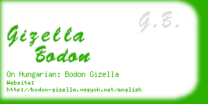 gizella bodon business card